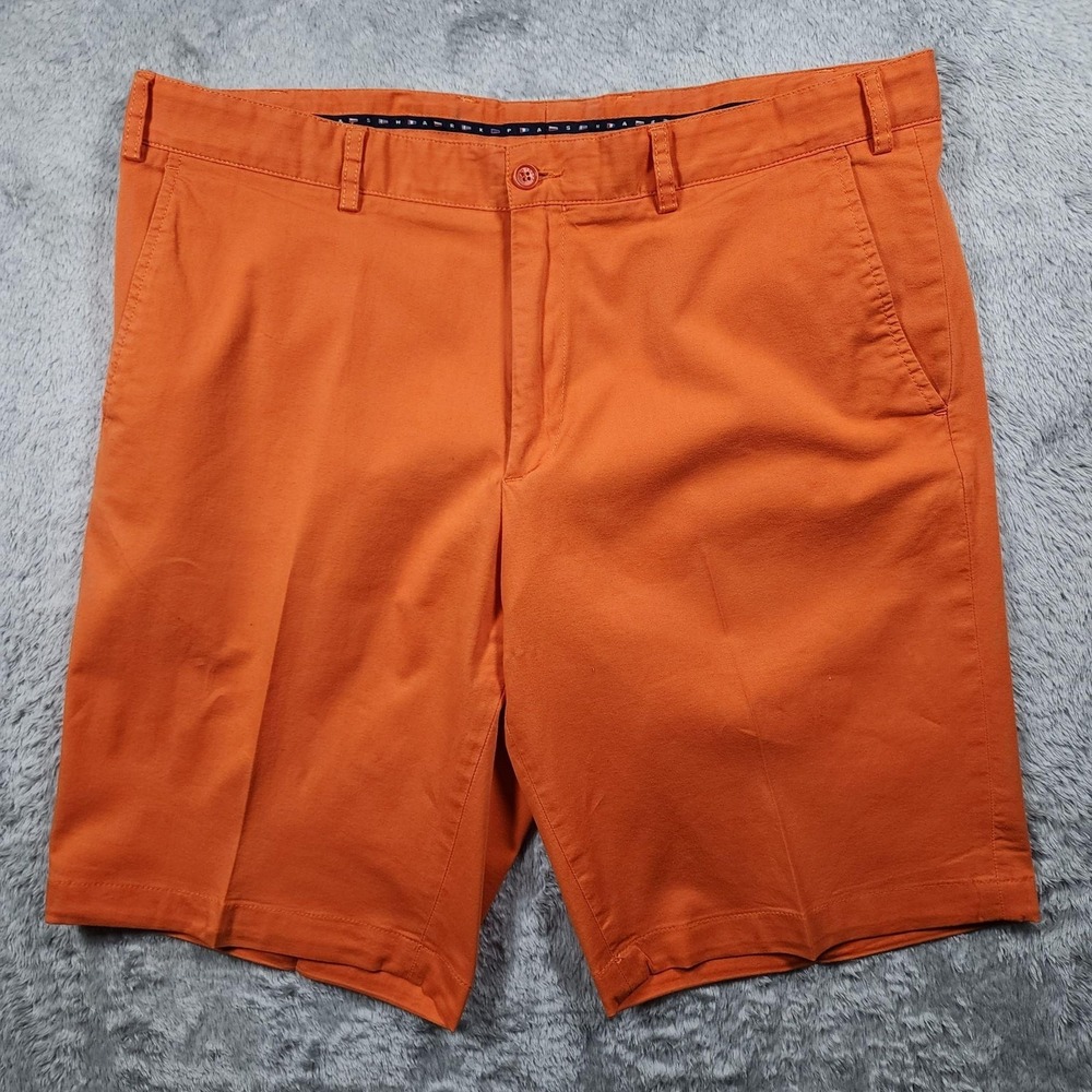 Paul & Shark Shorts Mens 38 Orange Chino 10" Inseam Golf Summer Beach Made Italy